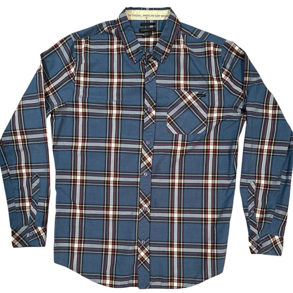 O’Neill Men’s Classic Fit American Surf Brand Plaid Lightweight Button Up Medium